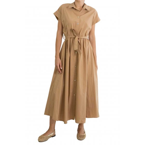Vestito lungo con bottoni e cinta "Eloise"